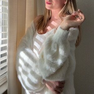Commense Cream Fuzzy Sweater